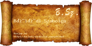 Béládi Szabolcs névjegykártya