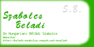 szabolcs beladi business card
