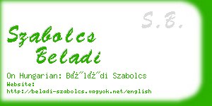 szabolcs beladi business card